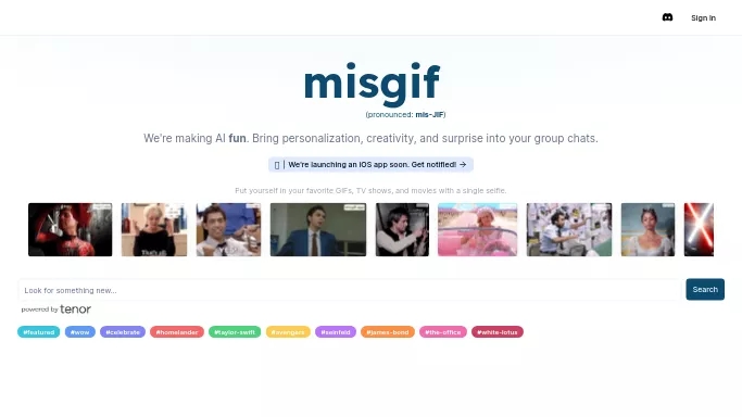 Misgif — бесплатная нейросеть   для развлечений,  для DeepFake. 
