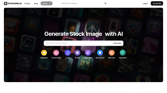 Stockimg AI — бесплатная нейросеть   для создания изображений,  для создания логотипа. Бесплатная версия с ограниченным функционалом, есть платные тарифы.