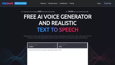 Нейросеть Big Speak AI - Генерация голоса