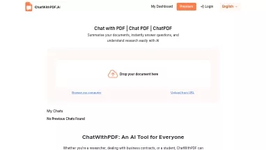 Нейросеть ChatWithPDF.ai - Таблицы и PDF,Суммаризация текста,Продуктивность,Образование