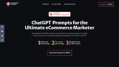 Нейросеть ECommerce Prompt Generator - Маркетинг,Расширения ChatGPT