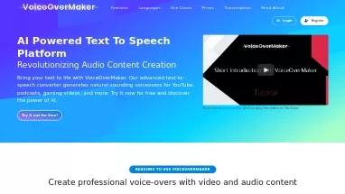 Нейросеть VoiceOverMaker - Генерация голоса