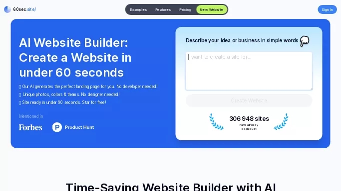 60sec.site — бесплатная нейросеть   для no Code/Low Code разработки. Бесплатная версия с ограниченным функционалом, есть платные тарифы.