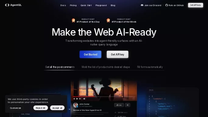 AgentQL — бесплатная нейросеть   для маркетинга. Бесплатная версия с ограниченным функционалом, есть платные тарифы.