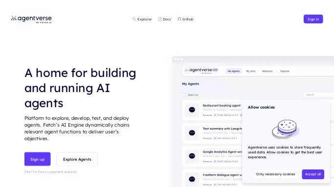 AgentVerse — платная нейросеть  , автономные ИИ (AGI), для помощи в автоматизации,  для маркетинга. 