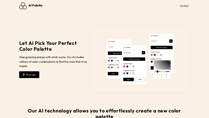 AI Palettes — бесплатная нейросеть   для дизайна. 