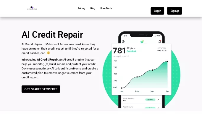 AI Credit Repair — бесплатная нейросеть   для работы с финансами,  в области права,  для повышения продуктивности, для помощи в автоматизации. Бесплатная версия с ограниченным функционалом, есть платные тарифы.