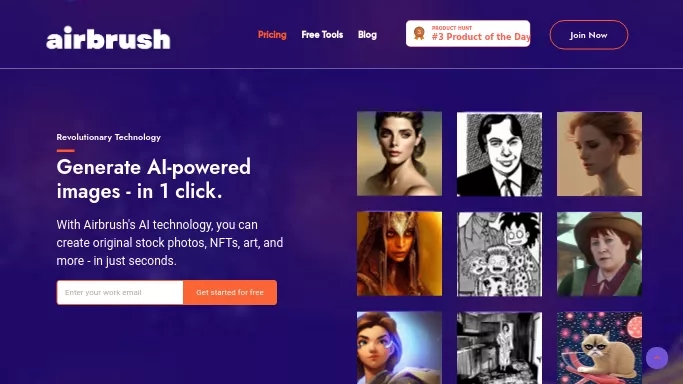 Airbrush AI — бесплатная нейросеть   для создания изображений. Бесплатная версия с ограниченным функционалом, есть платные тарифы.