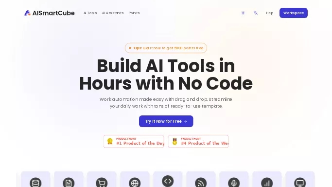 AISmartCube — бесплатная нейросеть   для no Code/Low Code разработки. Бесплатная версия с ограниченным функционалом, есть платные тарифы.