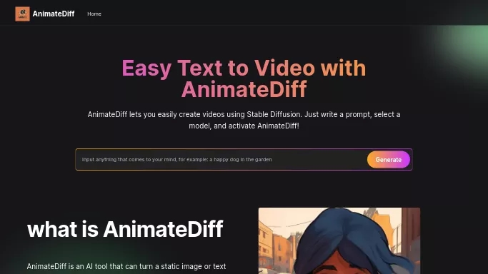 AnimateDiff — бесплатная нейросеть   для создания видео. 