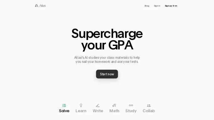Atlas — платная нейросеть   для помощи в образовании,  для суммаризации текста,  для повышения продуктивности. 