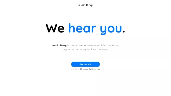 Audio Diary — бесплатная нейросеть   для повышения продуктивности, для помощи в автоматизации. 