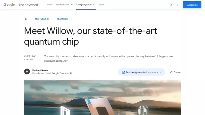 Willow by Google — платная нейросеть  undefined, в робототехнике и различных устройствах. Бесплатная версия с ограниченным функционалом, есть платные тарифы.