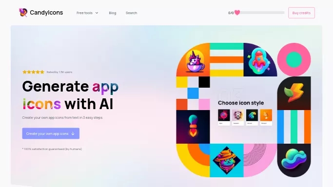 CandyIcons — платная нейросеть   для дизайна. Бесплатная версия с ограниченным функционалом, есть платные тарифы.