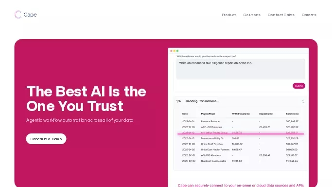Cape Privacy — бесплатная нейросеть  , автономные ИИ (AGI). Бесплатная версия с ограниченным функционалом, есть платные тарифы.