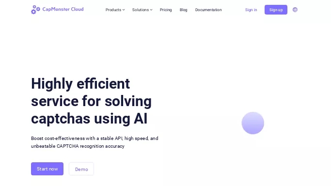 CapMonster Cloud — бесплатная нейросеть  для помощи в автоматизации,  для разработки программного обеспечения. Бесплатная версия с ограниченным функционалом, есть платные тарифы.