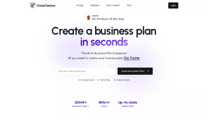 CaseGenius — платная нейросеть   для научно-исследовательской деятельности. Бесплатная версия с ограниченным функционалом, есть платные тарифы.