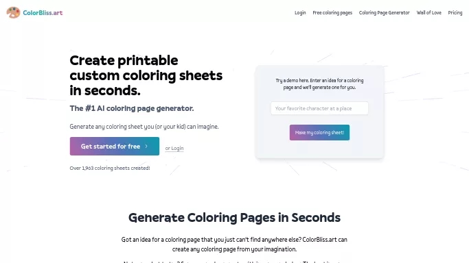 ColorBliss.art — платная нейросеть   для создания изображений. Бесплатная версия с ограниченным функционалом, есть платные тарифы.