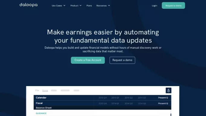 Daloopa — платная нейросеть   для работы с финансами. 