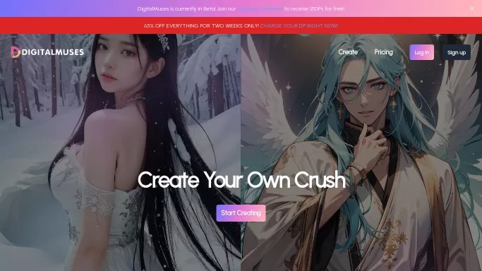 Digitalmuses — платная нейросеть   для создания изображений. Бесплатная версия с ограниченным функционалом, есть платные тарифы.