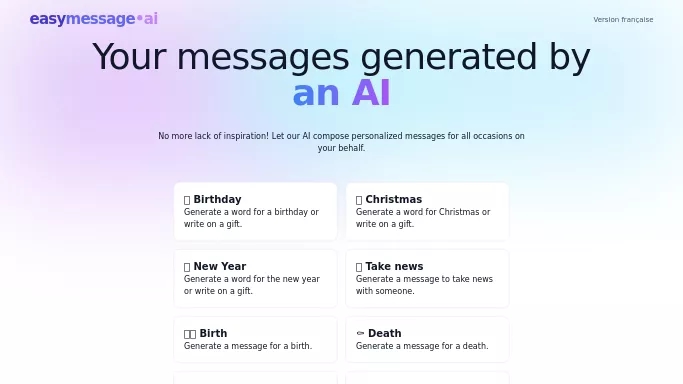 EasyMessage — бесплатная нейросеть   для развлечений. 