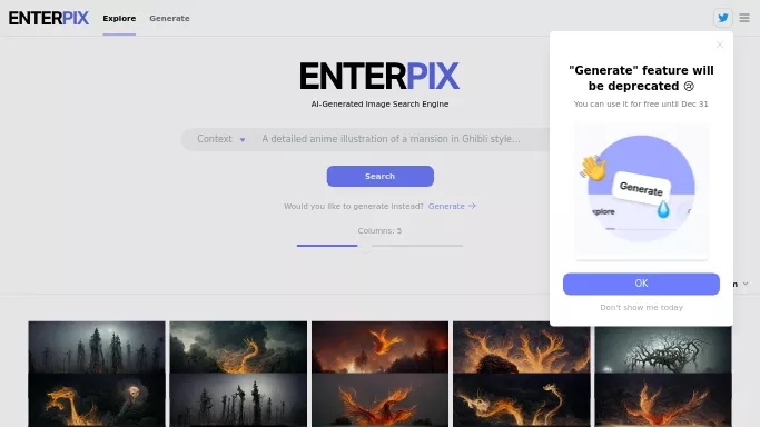 Enterpix — бесплатная нейросеть   для создания изображений. 