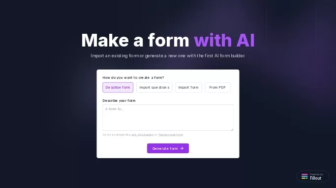 AI Form Builder — бесплатная нейросеть   для маркетинга,  для повышения продуктивности. 