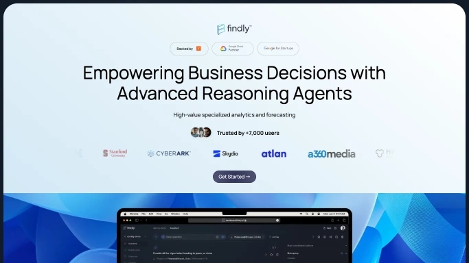 Findly.ai — бесплатная нейросеть   для разработки программного обеспечения,  для анализа данных. Бесплатная версия с ограниченным функционалом, есть платные тарифы.