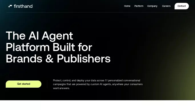 Firsthand — платная нейросеть   для маркетинга, , автономные ИИ (AGI). 