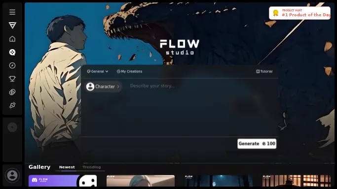Flow Studio — бесплатная нейросеть . 