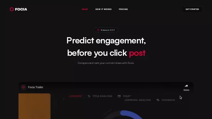 Focia — бесплатная нейросеть   для SMM. Бесплатная версия с ограниченным функционалом, есть платные тарифы.