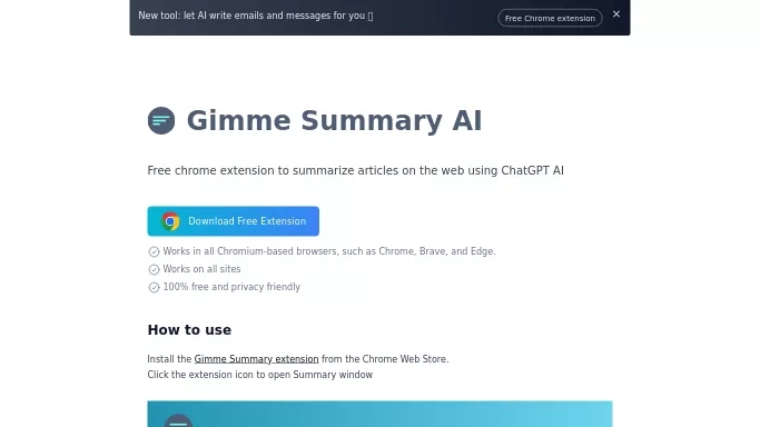 Gimme Summary AI — бесплатная нейросеть . 