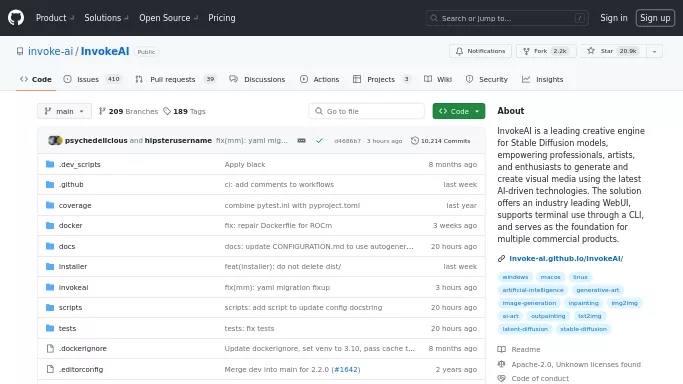 InvokeAI — бесплатная нейросеть   для создания изображений,  Open Source. 