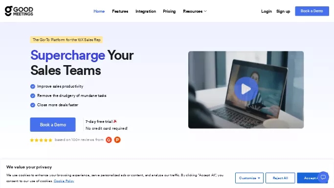Goodmeetings — платная нейросеть   для маркетинга,  для транскрибации аудио и видео,  для повышения продуктивности,  для помощи в образовании. 