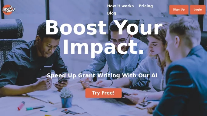 Grantboost — бесплатная нейросеть   для копирайтинга. 