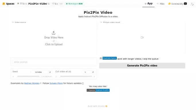 Pix2Pix Video — бесплатная нейросеть   для редактирования видео. 