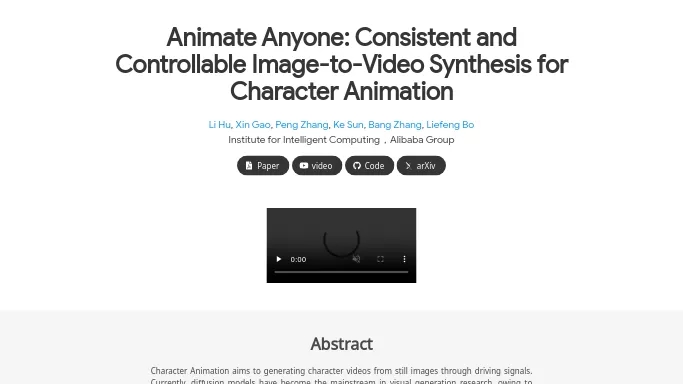 Animate Anyone — бесплатная нейросеть  undefined,  Open Source. 