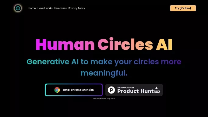 Human Circles AI — бесплатная нейросеть   для маркетинга,  помогающие в управлении персоналом,  для SMM. 