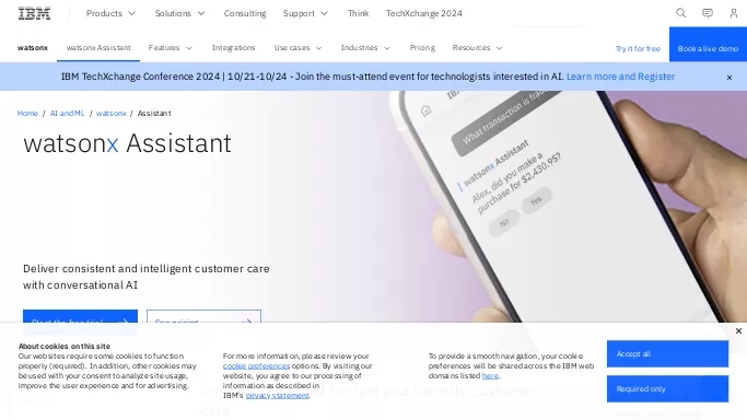 IBM WatsonX — платная нейросеть   для маркетинга,  — чат-бот,  для помощи в образовании. 