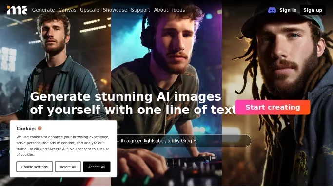 ImagineMe — платная нейросеть   для создания изображений. Бесплатная версия с ограниченным функционалом, есть платные тарифы.