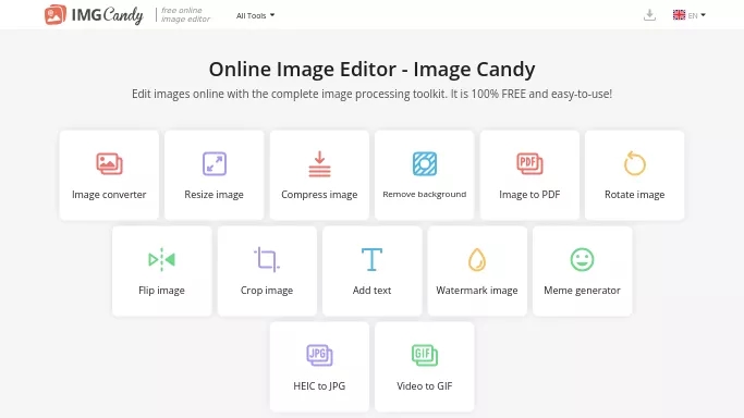Image Candy — бесплатная нейросеть   для редактирования изображений. 