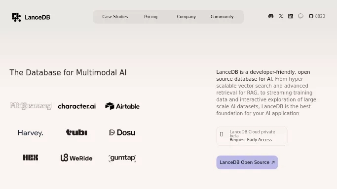 LanceDB — платная нейросеть  , автономные ИИ (AGI),  для научно-исследовательской деятельности,  для маркетинга. 