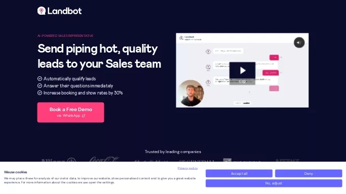 Landbot AI — бесплатная нейросеть   для маркетинга. 
