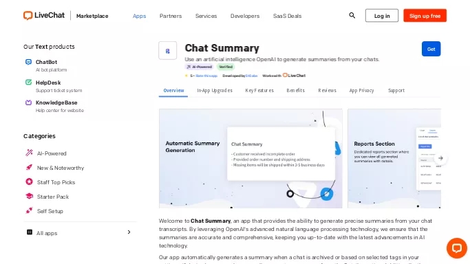 Chat Summary — бесплатная нейросеть   для суммаризации текста,  для повышения продуктивности,  для помощи в образовании. Бесплатная версия с ограниченным функционалом, есть платные тарифы.