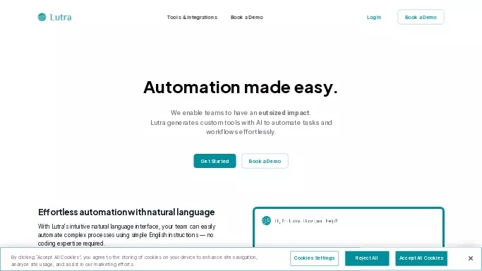 Lutra AI — бесплатная нейросеть   для маркетинга,  для повышения продуктивности, , автономные ИИ (AGI), для помощи в автоматизации. Бесплатная версия с ограниченным функционалом, есть платные тарифы.