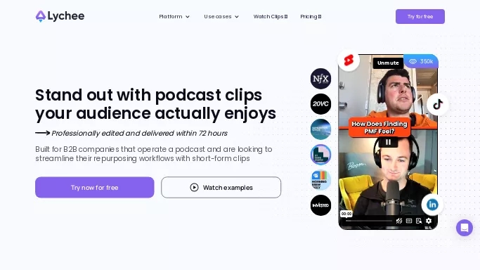 Lychee AI — бесплатная нейросеть   для SMM,  для создания видео. Бесплатная версия с ограниченным функционалом, есть платные тарифы.
