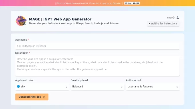 GPT Web App Generator — бесплатная нейросеть   для разработки программного обеспечения. 