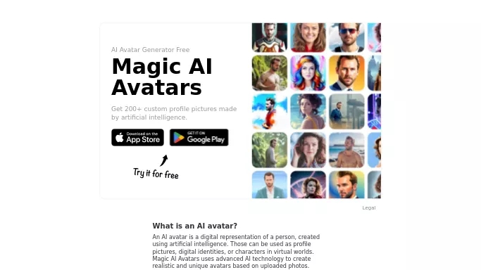 Magic AI Avatars — бесплатная нейросеть   для создания аватаров и цифровых 3D персонажей. Бесплатная версия с ограниченным функционалом, есть платные тарифы.