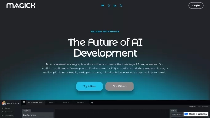 Magick — платная нейросеть   для no Code/Low Code разработки. 