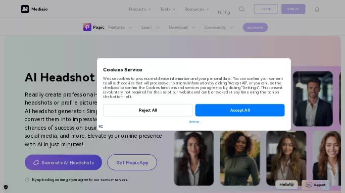 Media AI Headshot — платная нейросеть   для создания изображений. Бесплатная версия с ограниченным функционалом, есть платные тарифы.